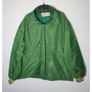 Vintage Ripon Jackets Rain Jacket Green & Yellow Packers Colors Mens Size XXXL